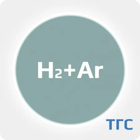 Техническая газовая смесь водород (Н2) 200 ppm в аргоне (Ar) в стальном баллоне 2 л. вентиль латунь