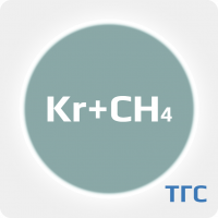 Техническая газовая смесь Криптон (Kr) 90% (6.0) + Метан (СH4) (5.5) (остальн.) в баллоне 5л. 100 бар соединение DIN 6 (W21,8x1/14'')